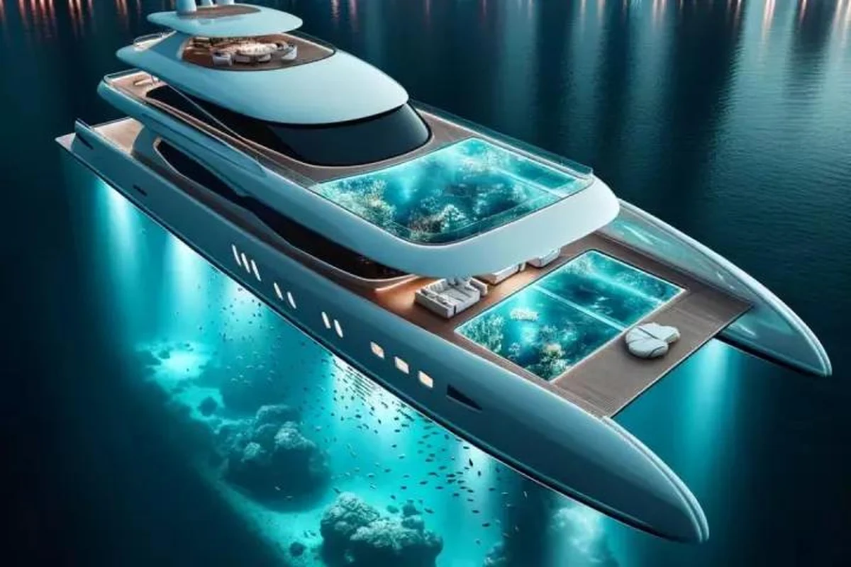 Futuristic catamaran concept